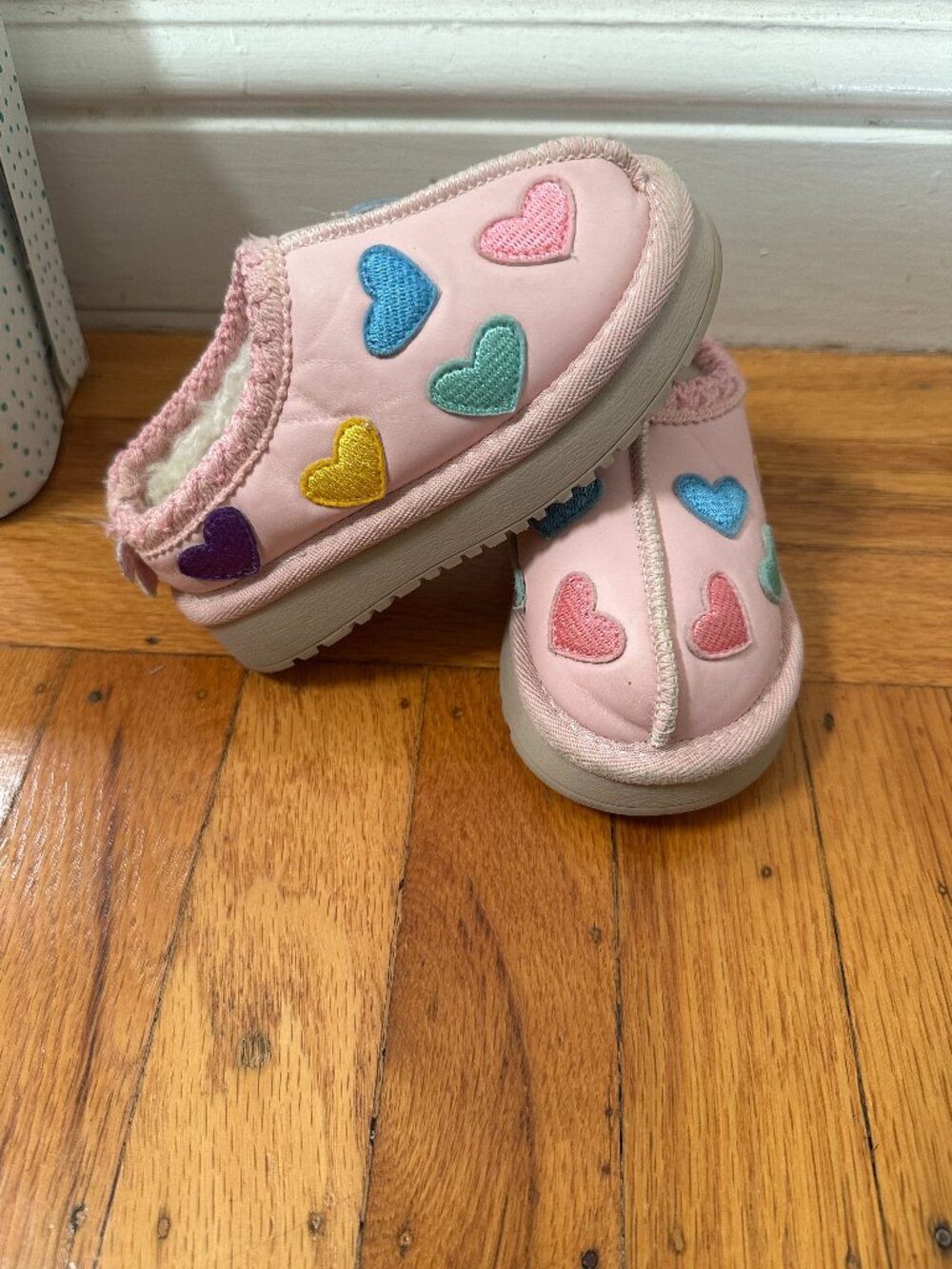 Lola and the Boys Candy Heart Sherpa Booties